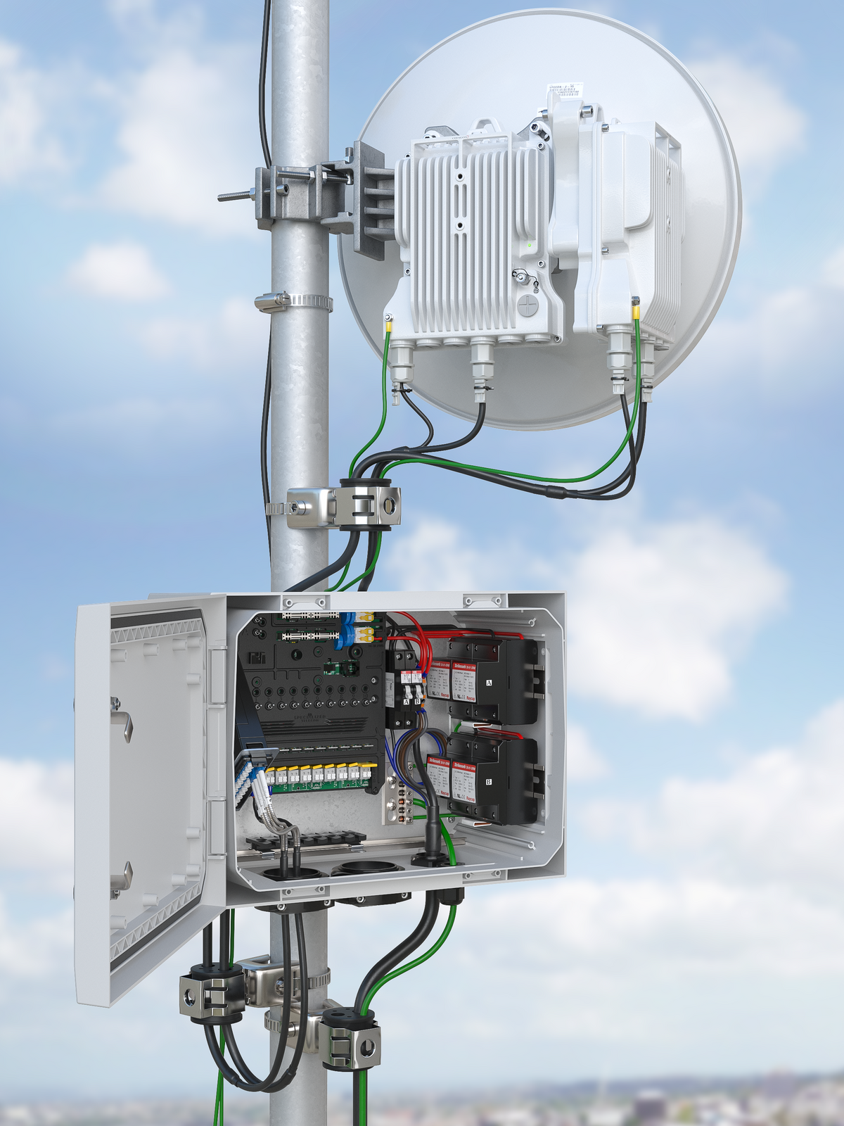 Distribution Enclosure for Hybrid FTTA System