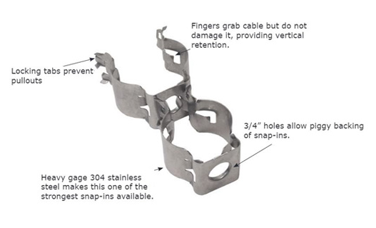 Stackable Snap-In Hangers  1-5/8&quot;